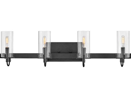 Hinkley Ryden 4-Light Black Glass LED Vanity Light