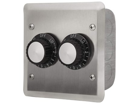 Infratech Value Control Stainless Steel 240 Volt Dual INF20 with Wall Plate & Gang Box