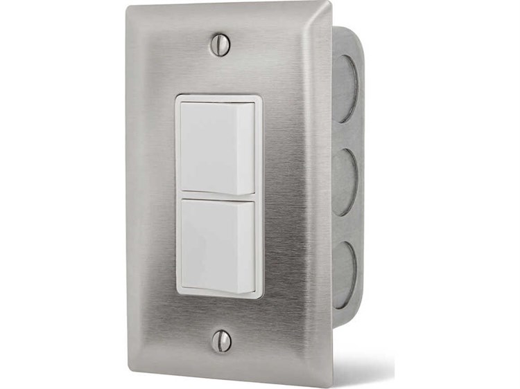 Infratech Single Duplex Switch Wall Plate & Gang Box 20 Amp Per Pole