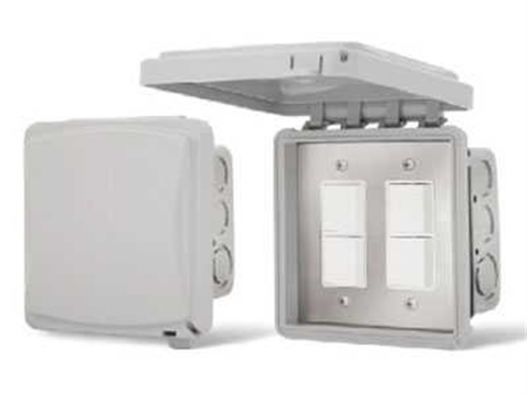 Infratech Dual Duplex Switch Flush Mount & Gang Box 20 Amp Per Pole