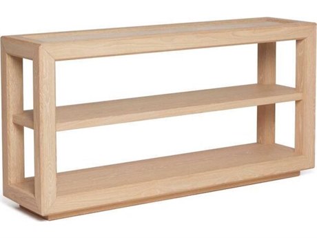 Interlude Home Walsh Rectangular Marble Saddle Honey Console Table