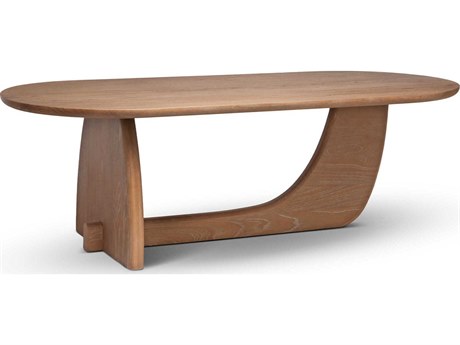 Interlude Home Slade Oval Wood Harvest Dining Table