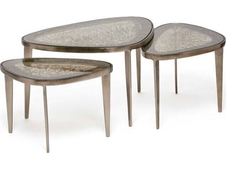 Interlude Home Jan Glass Twilight Bronze Coffee Table