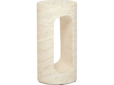 Interlude Home Wesley Round Faux Marble End Table