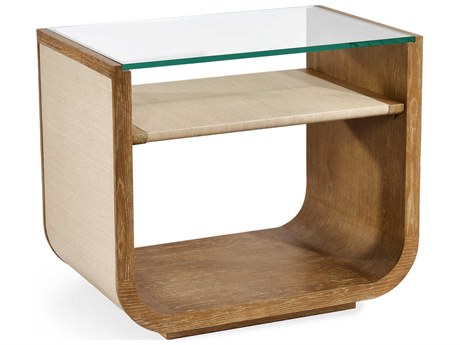 Interlude Home Mia Natural Oak Wood Nightstand
