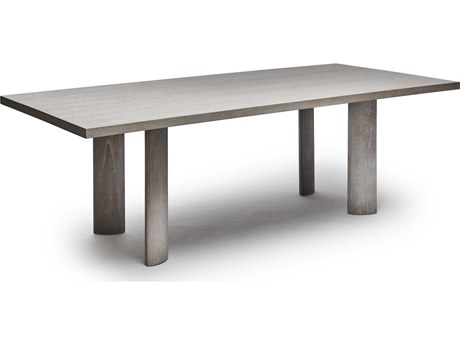 Interlude Home Aubry Rectangular Wood Cliffside Grey Dining Table