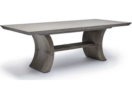 Interlude Home Deerfield Rectangular Wood Washed Grey Dining Table