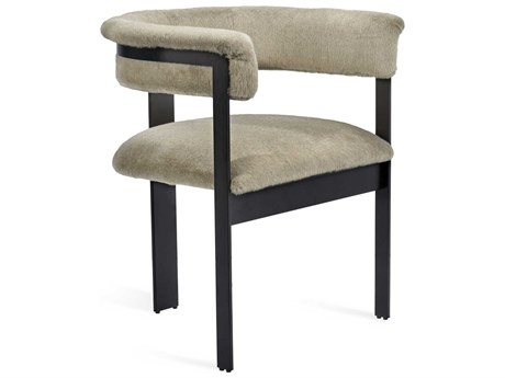 Interlude Home Darcy Fur Beige Arm Dining Chair