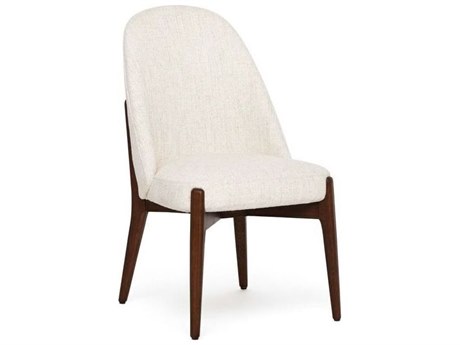 Interlude Home Oakley Ash Wood Brown Upholstered Armless Dining Chair