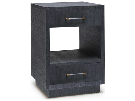 Interlude Home Taylor 2-Drawers Blue Chest Nightstand