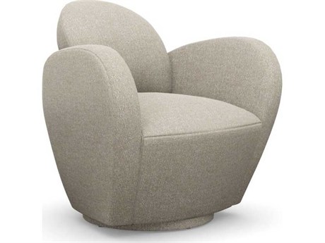 Interlude Home Miami Swivel Beige Accent Chair