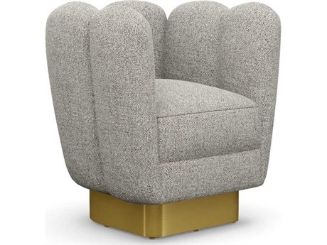 Interlude Home Gallery Swivel Gray Accent Chair