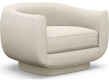 Interlude Home Spectrum Swivel Cream Accent Chair