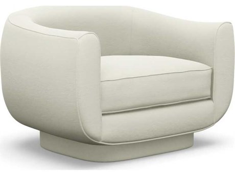 Interlude Home Spectrum Swivel White Accent Chair