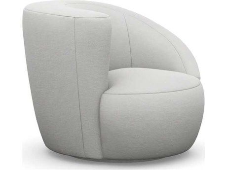 Interlude Home Carlisle Swivel White Accent Chair