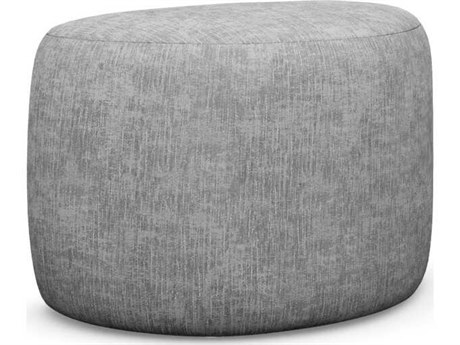 Interlude Home Carlisle Feather Gray Upholstered Ottoman