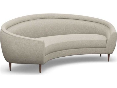 Interlude Home Capri Wheat Light Grey Beige Upholstered Sofa