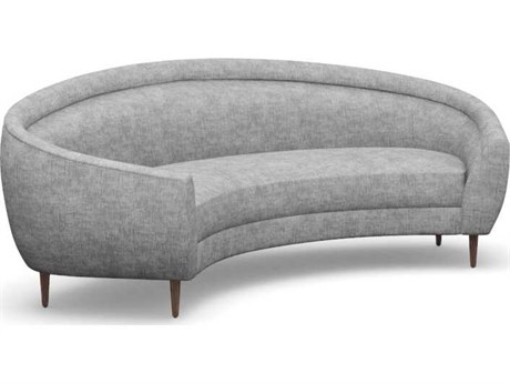 Interlude Home Capri Feather Walnut Gray Upholstered Sofa