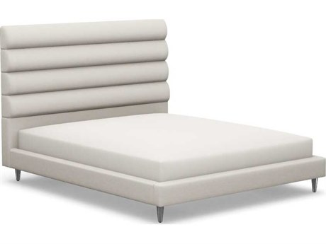 Interlude Home Channel Beige Upholstered California King Platform Bed