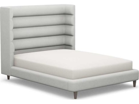 Interlude Home Ornette Gray Solid Wood Upholstered Queen Platform Bed