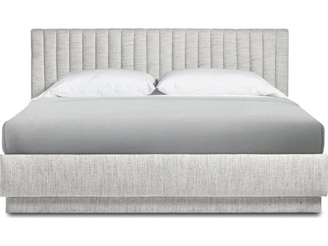 Interlude Home Skylar Beach Heather Gray Upholstered King Panel Bed