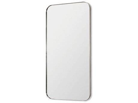 Interlude Home Aalina Brushed Nickel Plain Mirror Floor Rectangular