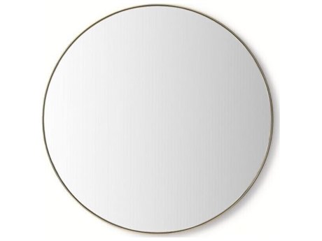 Interlude Home Aalina Brushed Brass Wall Mirror Round