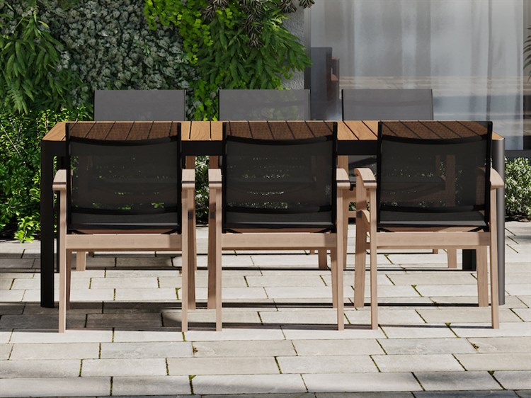 International Home Miami Amazonia Teak Outdoor Patio Dining Set