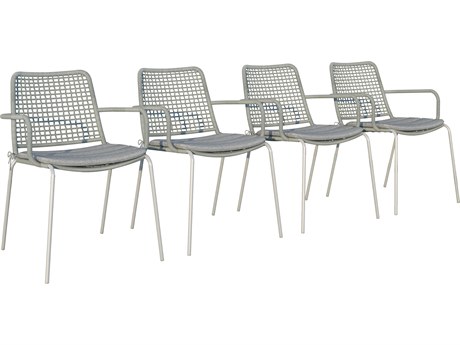 International Home Miami Amazonia Oberon Gray Resin Side chair - Set of 4
