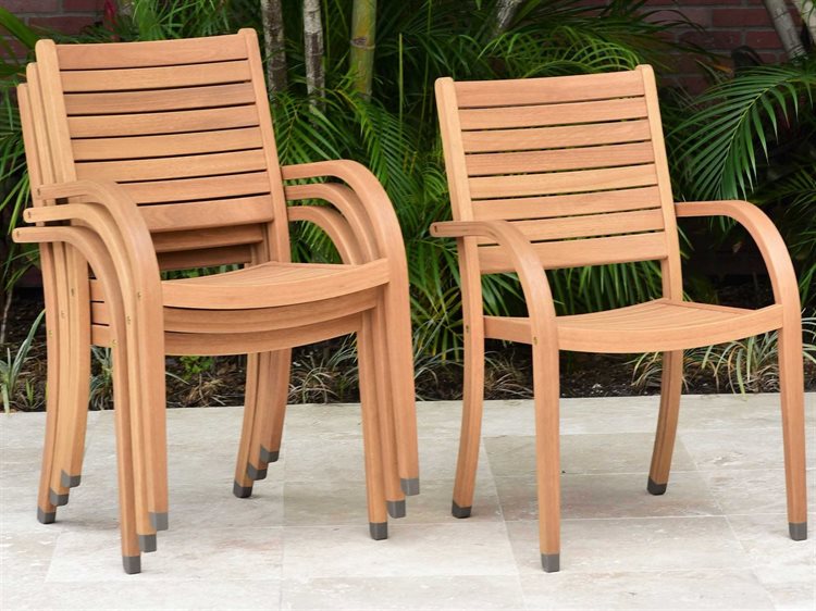 International Home Miami Amazonia Eva 4 Piece Wood Dining Chair Set