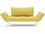 Innovation Zeal Soft Mustard Flower Sofa Bed with Dark Lacquered Oak Legs  IV957400215542103