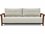 Innovation Ran Del 89" Mixed Dance Natural Walnut Veneer White Fabric Upholstered Sofa Bed  IV957482635273
