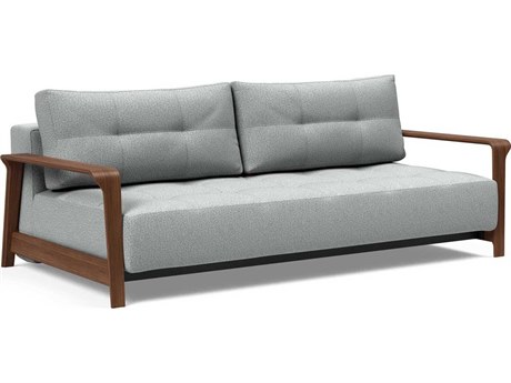 Innovation Ran Del Melange Light Grey Walnut Veneer Upholstered Sofa Bed