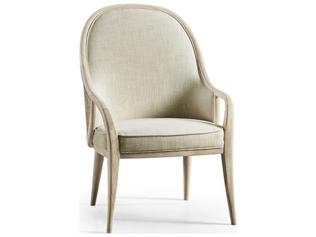 Jonathan Charles Water Oak Wood Upholstered Arm Dining Chair