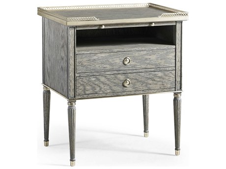 Jonathan Charles William Yeoward Arlingham 2-Drawers Gray Oak Wood Nightstand