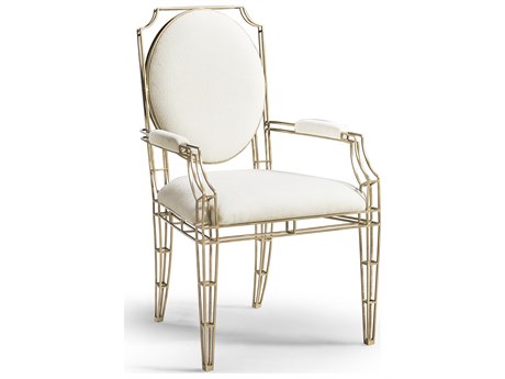 Jonathan Charles Jc Modern Bronze Upholstered Arm Dining Chair