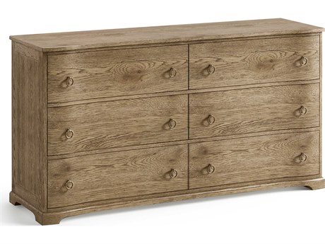 Jonathan Charles Echo Canyon 6-Drawers Brown Oak Wood Double Dresser
