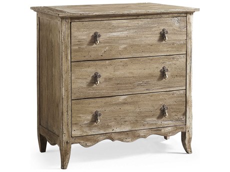 Jonathan Charles Caldera 3-Drawers Brown Walnut Wood Nightstand