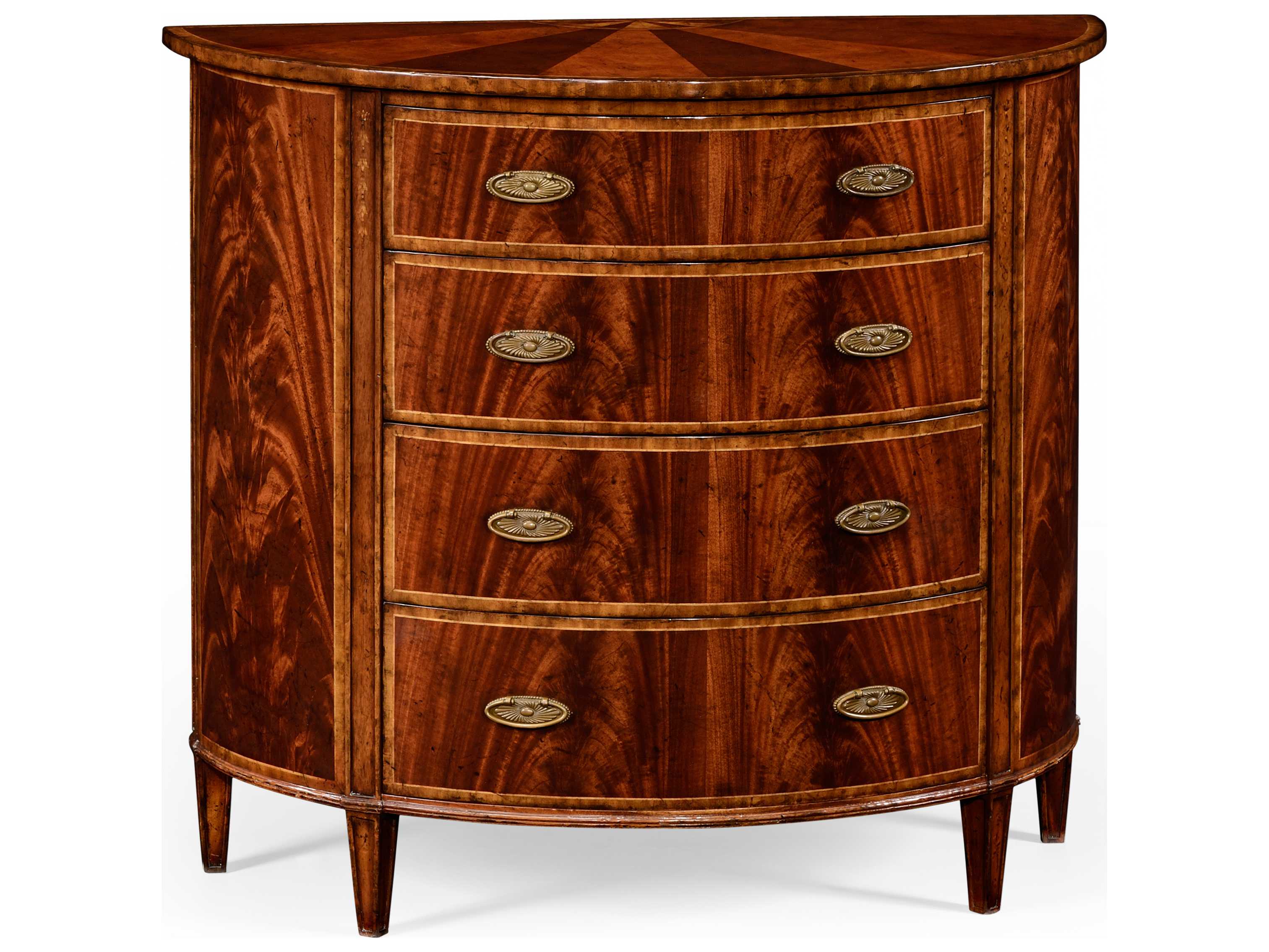 Jonathan Charles Buckingham Medium Antique Mahogany Chest JC492659