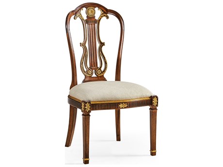 Jonathan Charles Jc Traditional Acacia Wood Brown Upholstered Armless Dining Chair