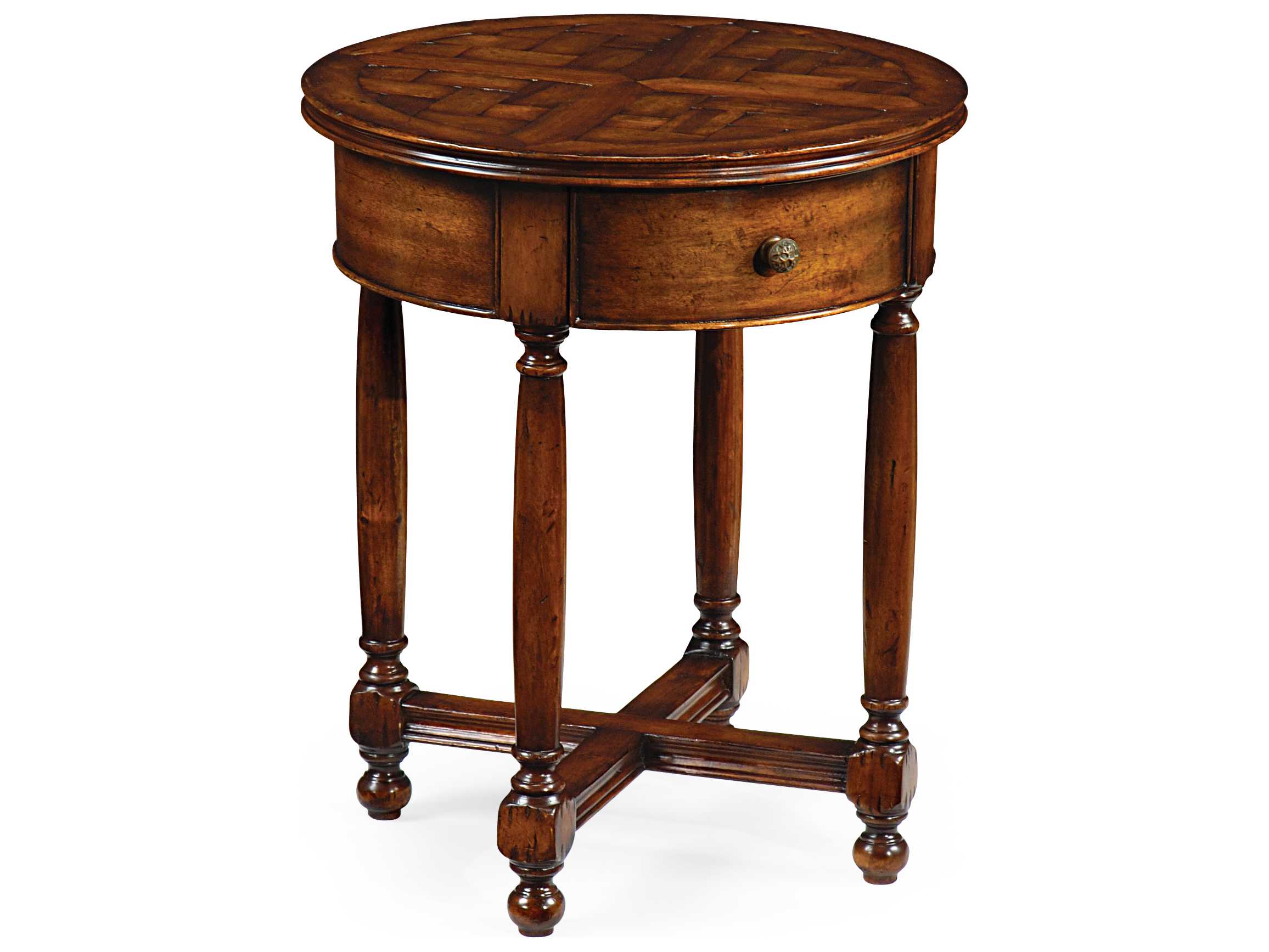 Jonathan Charles Country Farmhouse Medium Walnut 18 Round ...