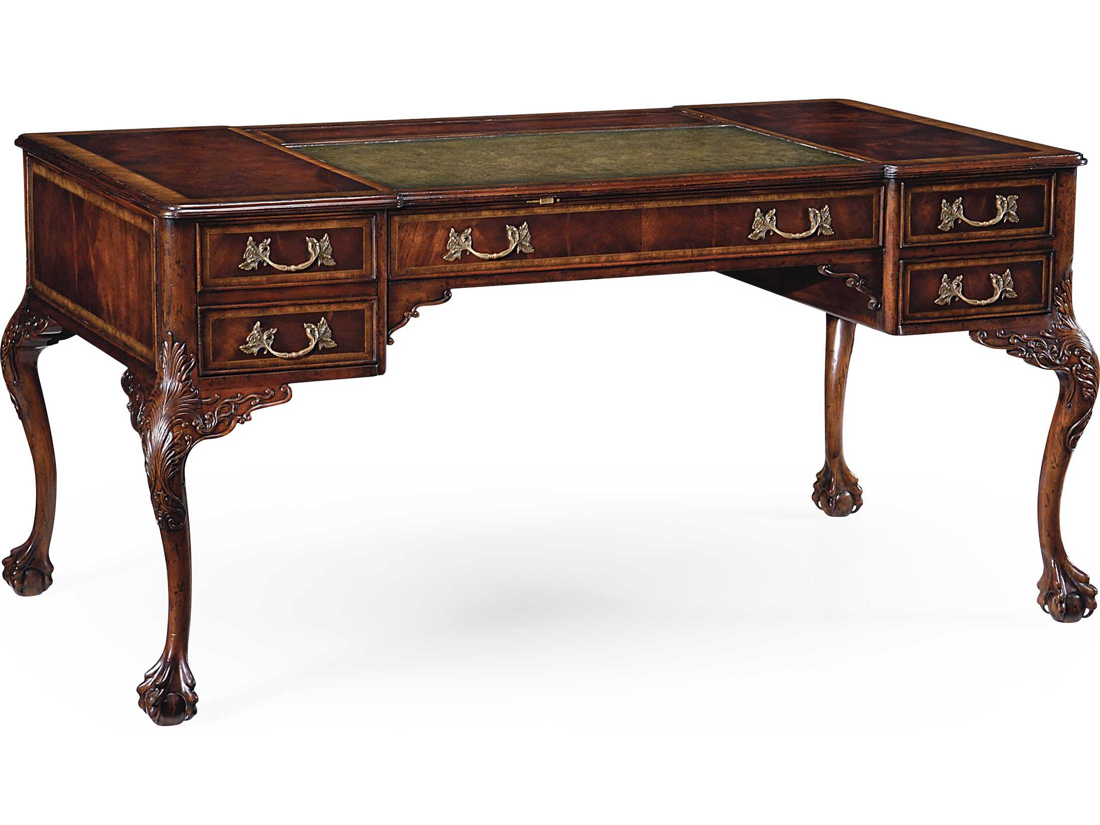Jonathan Charles Buckingham Medium Antique Mahogany Executive Desk ...