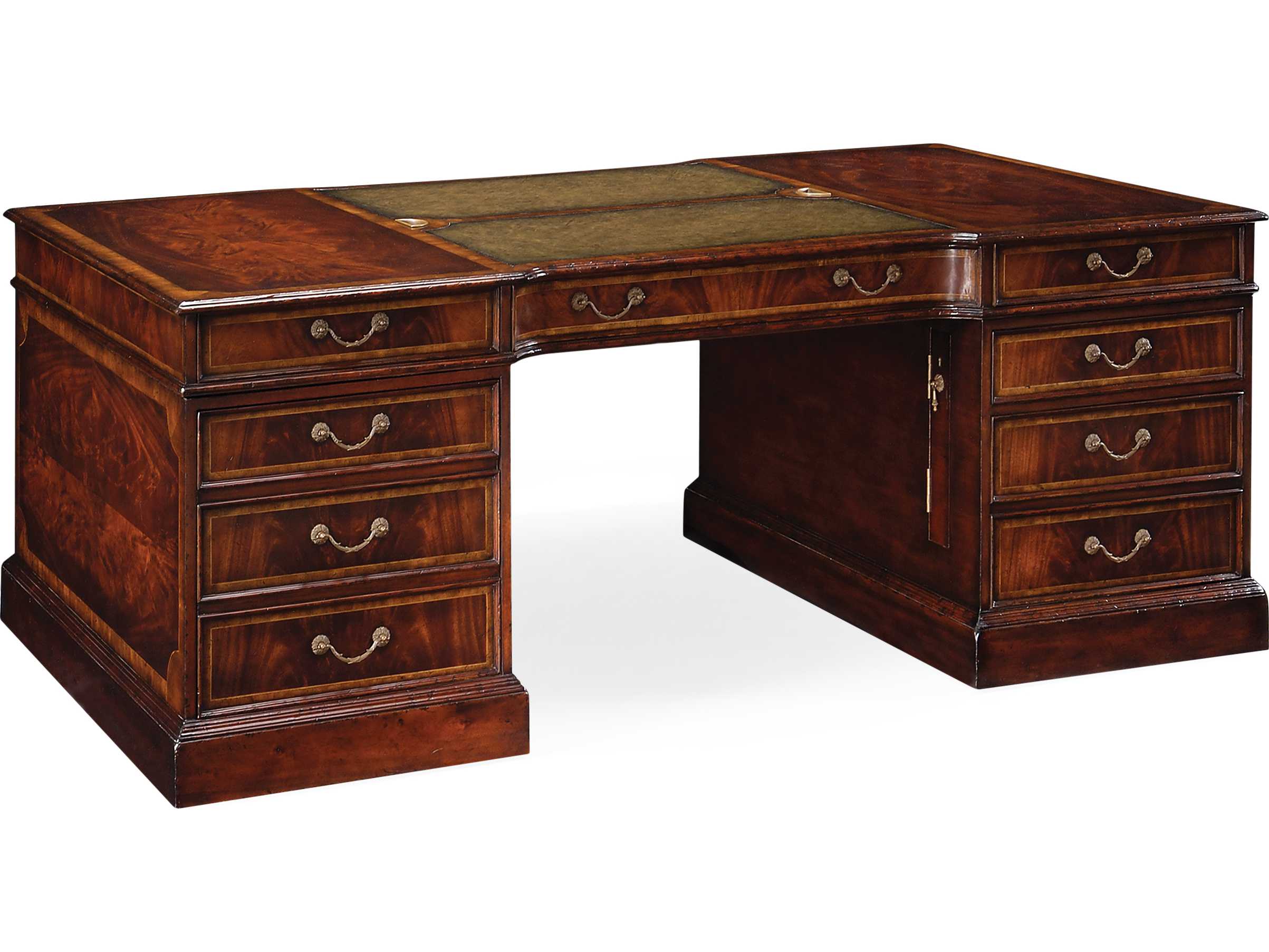 Jonathan Charles Buckingham Medium Antique Mahogany Executive Desk