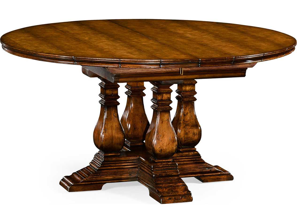 Jonathan Charles Huntingdon collection Figured Walnut Medium Casual Dining Table JC49346660DMFW