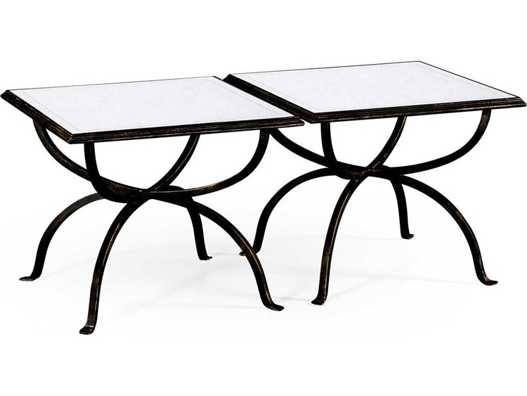 Jonathan Charles Luxe Antique Bronze Finish On Metal 24 Square Coffee Table JC494188B