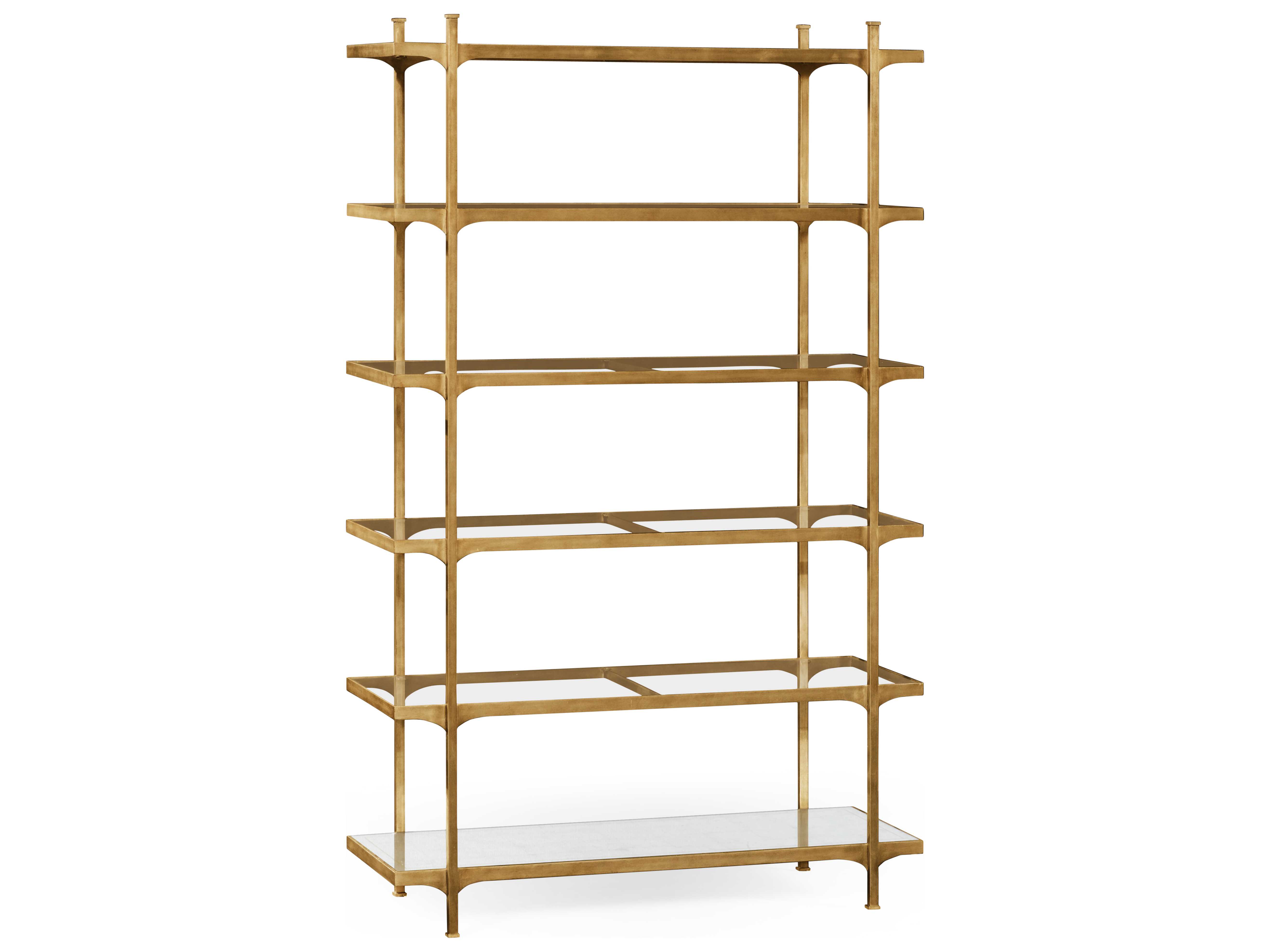 Jonathan Charles Luxe Gilded Iron Etagere Rack | 494923-G