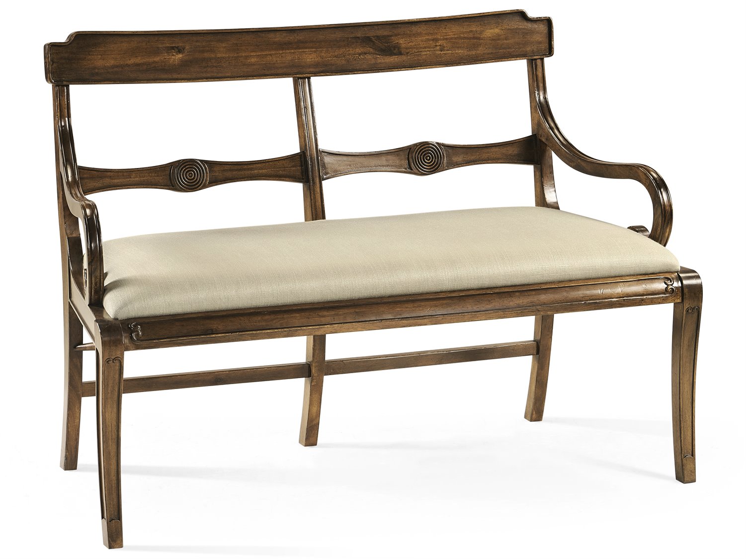 Jonathan Charles Country Farmhouse Medium Walnut Accent Bench Jc Walf