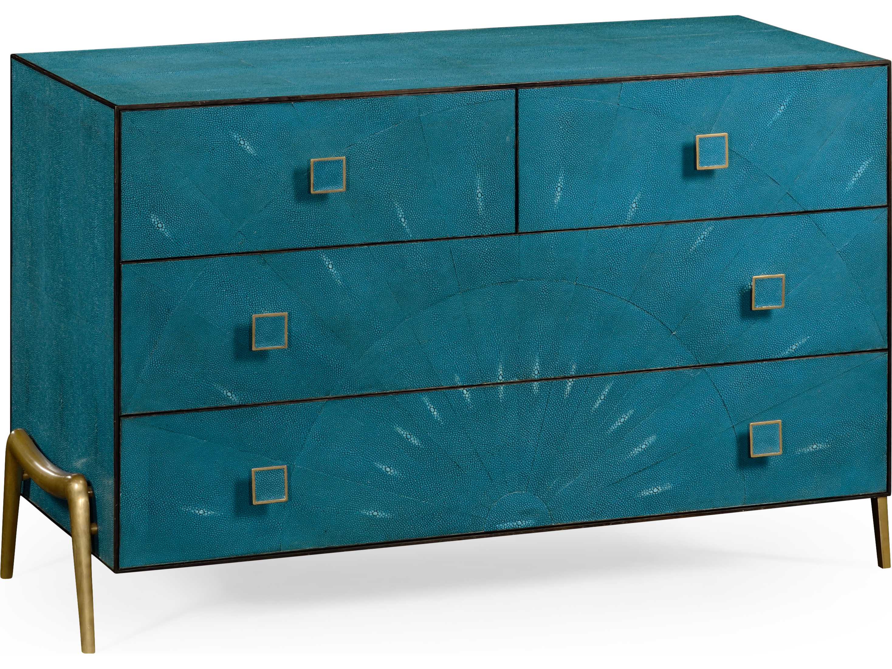 Jonathan Charles Luxe Teal Shagreen Chest JC495201
