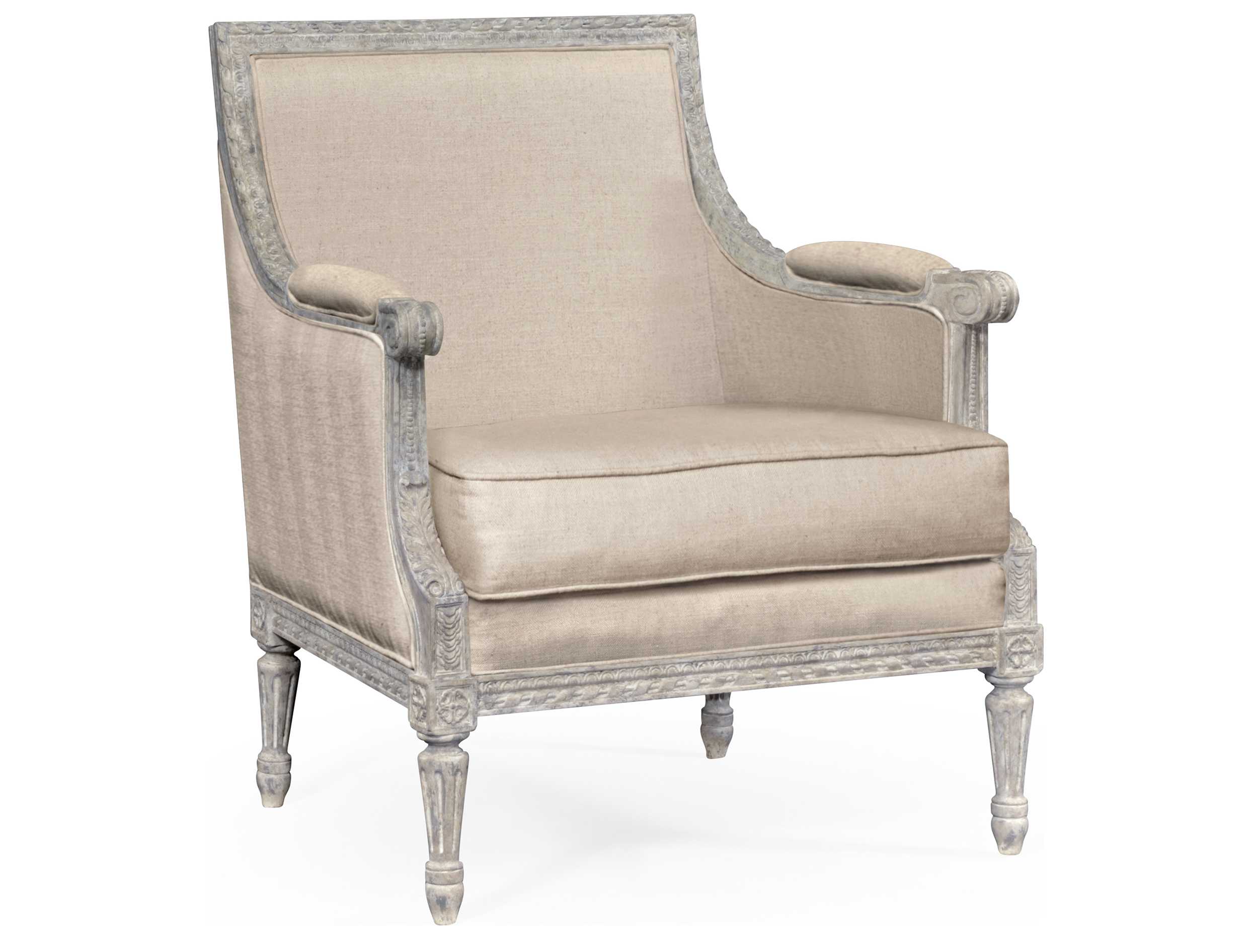 Jonathan Charles Curated collection Antique Greige Accent Arm Chair