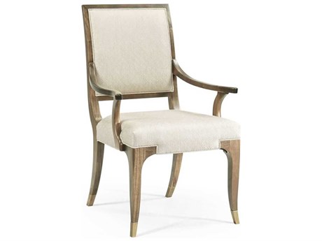 Jonathan Charles Hamilton Brown Upholstered Arm Dining Chair